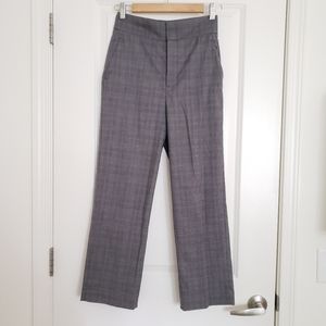 Zara High-Waisted Plaid Pants